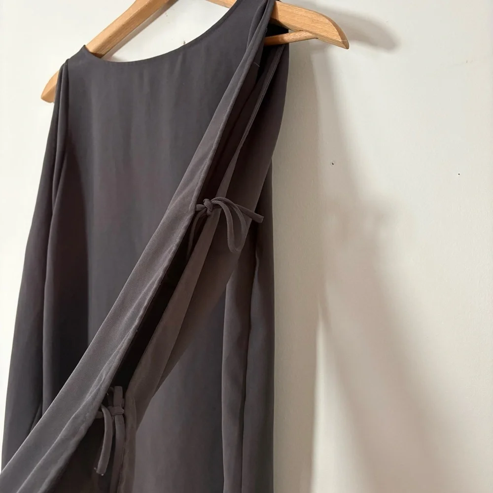 Aritzia Wilfred Pozzi Blouse – Black | Open Sleeve Tie Detail | Size XXS